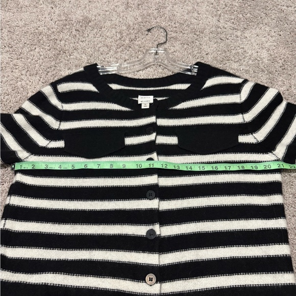 Anthropologie Monochrome Striped Cardigan 100% cashmere - Picture 8 of 8